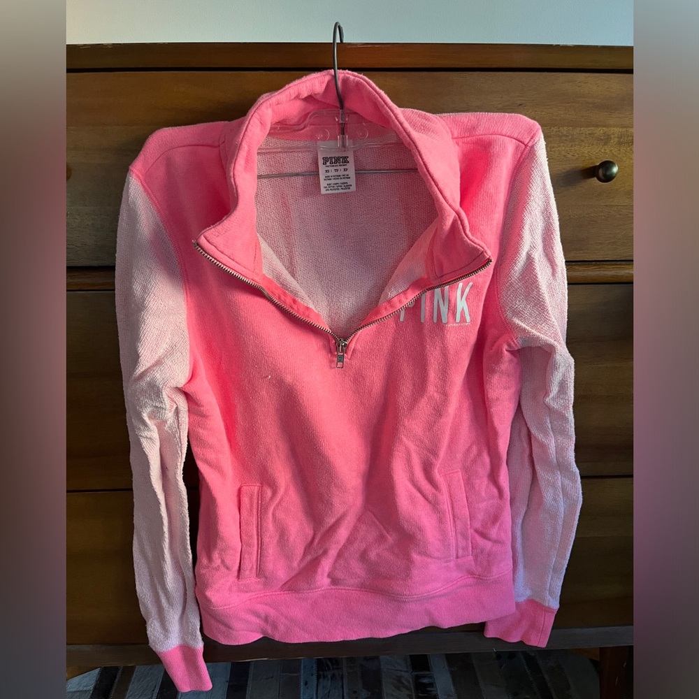 Vintage Victoria’s Secret PINK quarter zip sweatshirt size XS